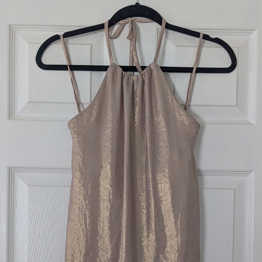 Nouvelle Bridesmaid Dress - Champagne/Rose Gold Color, Size XS